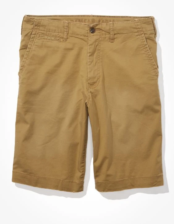 AE Flex 12" Longer Length Lived-In Khaki Short - Image 3
