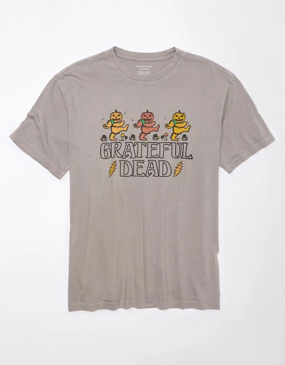 AE Super Soft Halloween Grateful Dead Graphic T-Shirt - Image 3