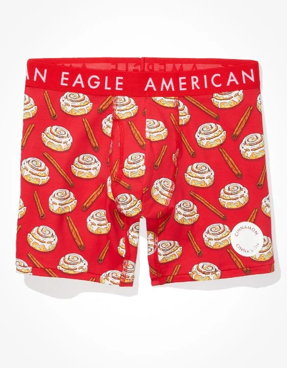 AEO Cinnamon Buns Scratch + Sniff 6" Classic Boxer Brief - Image 3