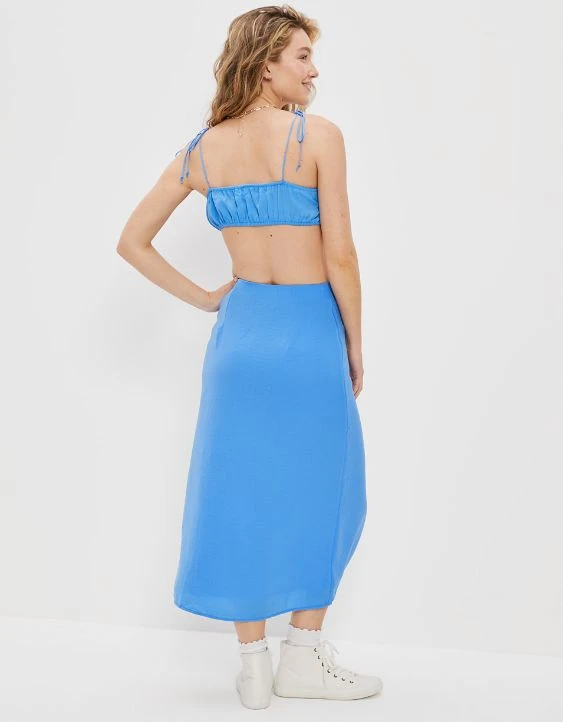 AE High-Waisted Slit Midi Skirt - Image 2
