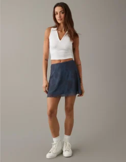 AE High-Waisted Mesh Mini Skirt