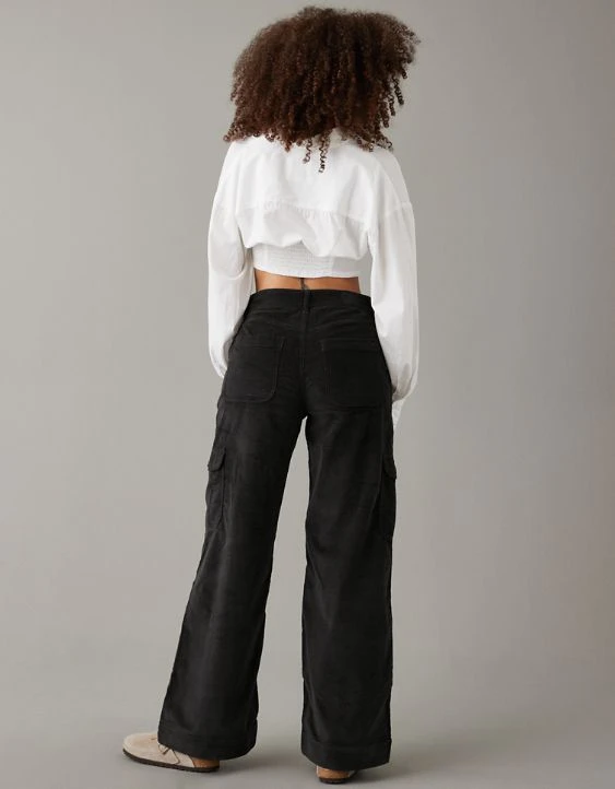 AE Dreamy Drape Stretch Curvy Super High-Waisted Baggy Wide-Leg Corduroy Pant - Image 2