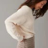 AE Long-Sleeve Twist-Back Sweater