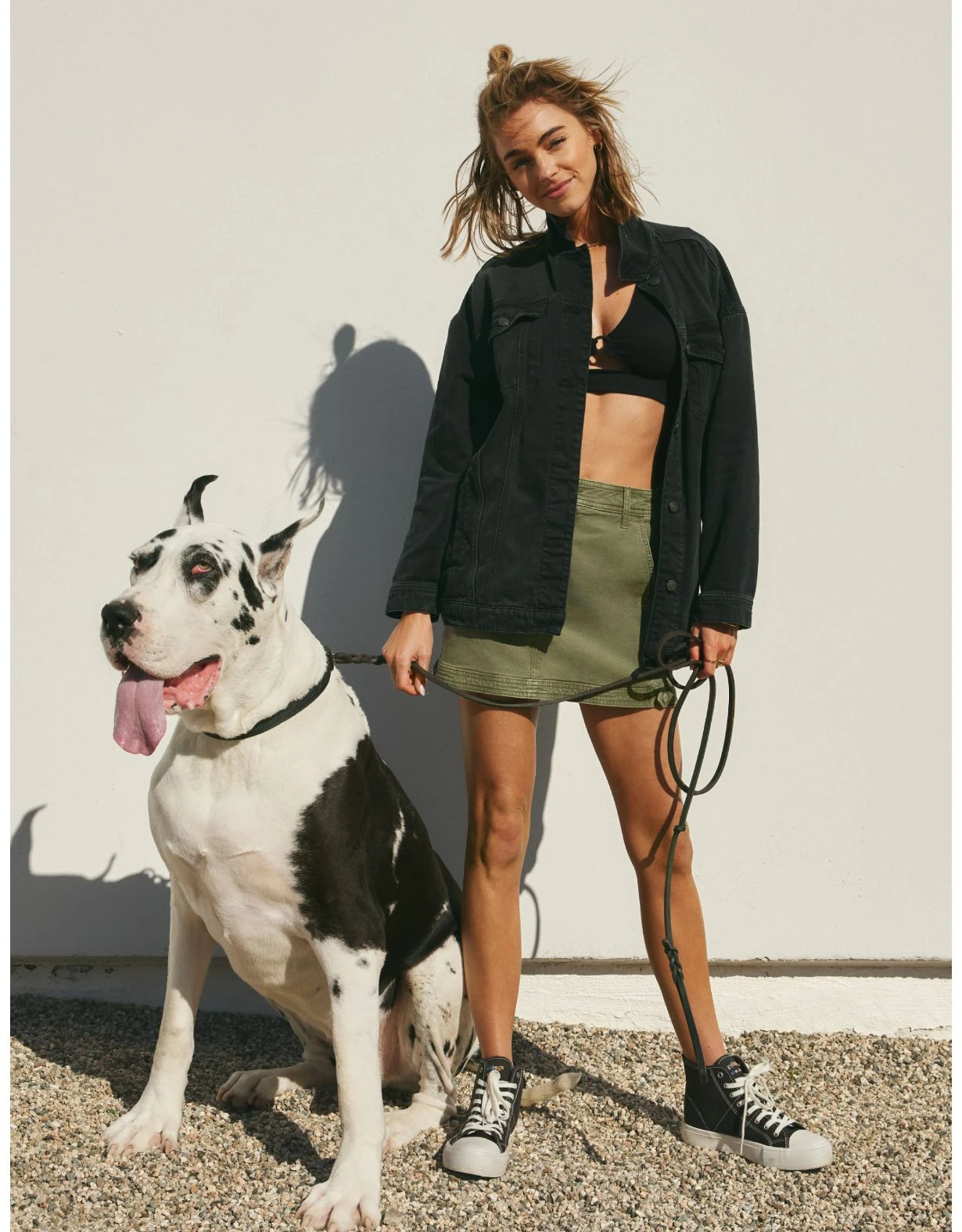 AE Oversized Denim Boyfriend Jacket