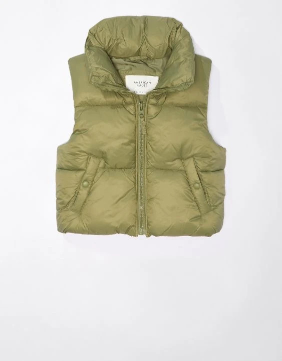 AE Cropped Puffer Vest - Image 3