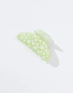 AEO Green Flower Claw Clip