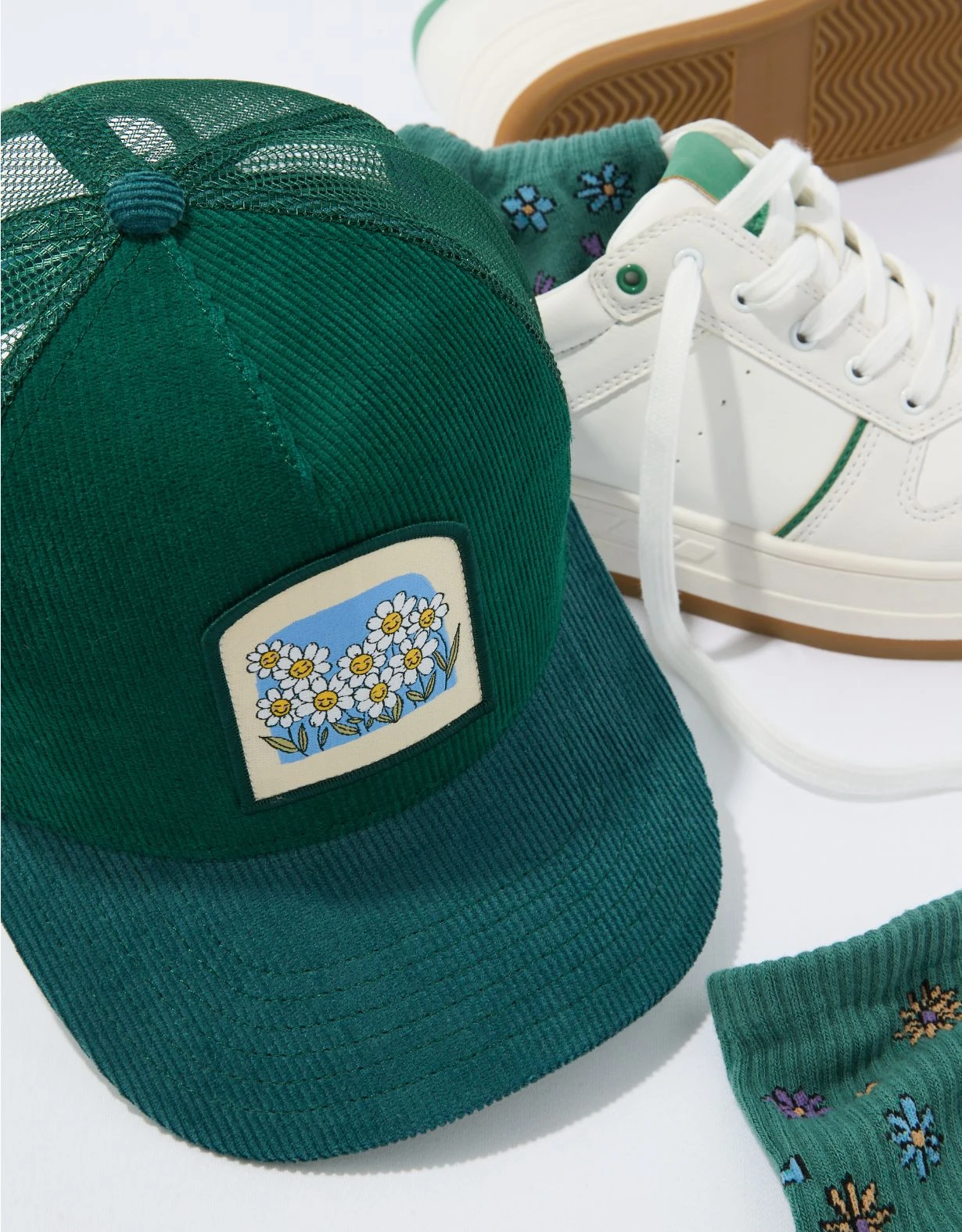 AE Corduroy Patch Trucker Hat