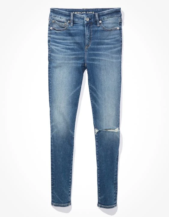 AE Luxe Ripped High V-Rise Jegging - Image 3