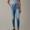 AE Luxe Ripped High V-Rise Jegging