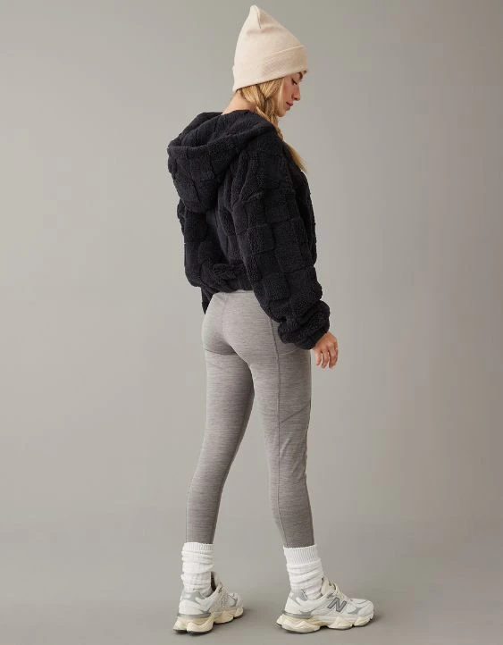 AE Sherpa Checkered Quarter-Zip Hoodie - Image 2