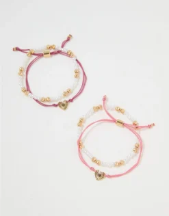 AE Vintage Heart Friendship Bracelet 4-Pack