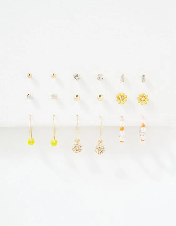 AEO Coral Stud + Hoop Earring 18-Pack - Image 2