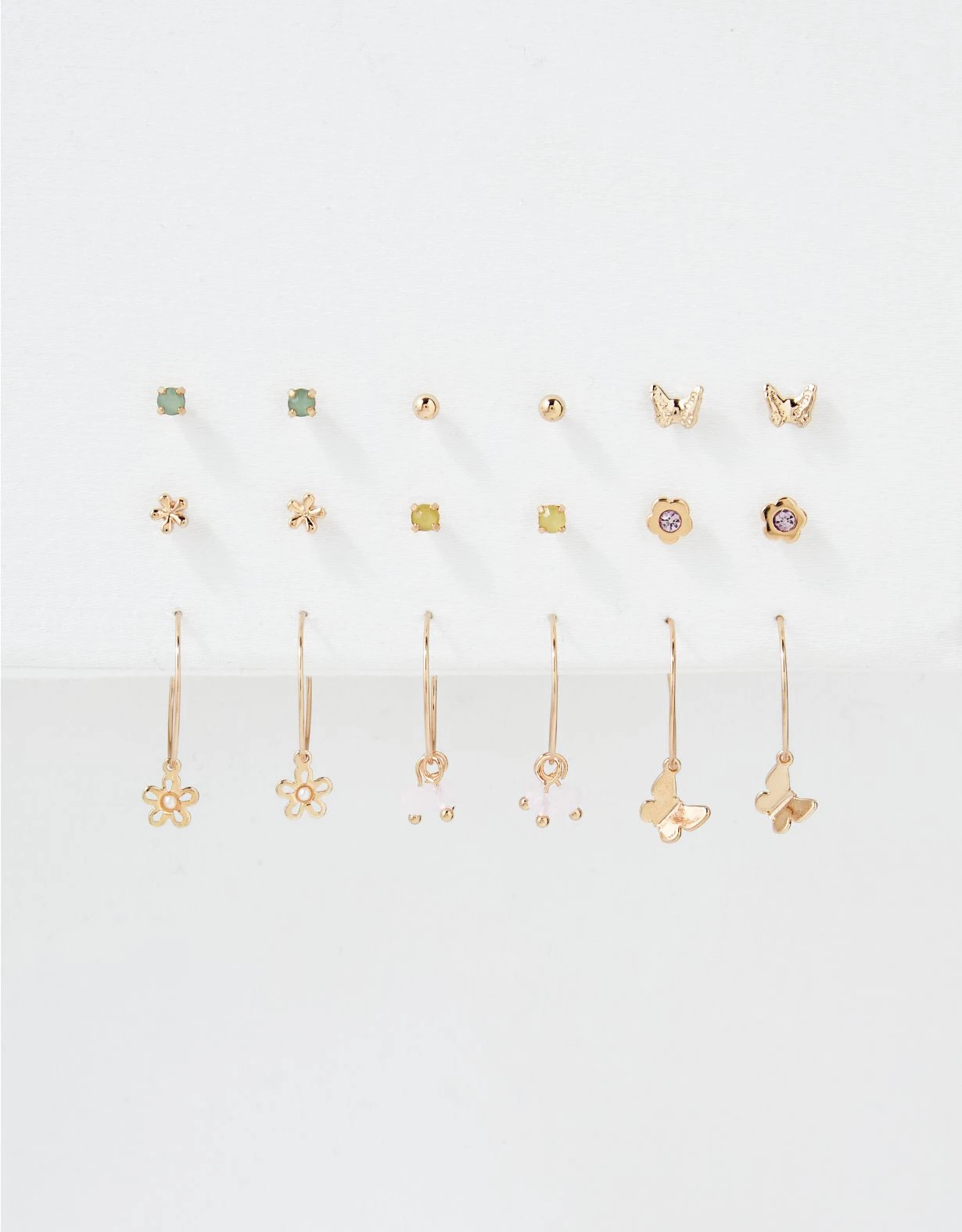 AEO Daisy Stud + Hoop Earring 18-Pack - Image 2