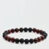 West Coast Jewelry Matte Onyx + Red Sandalwood Beaded Bracelet