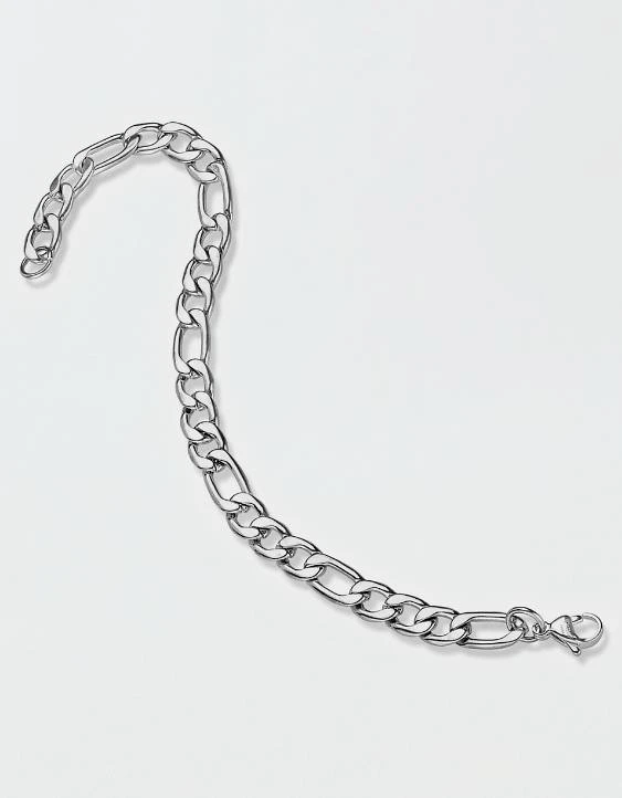 West Coast Jewelry Stainless Steel 8mm Figaro Chain Bracelet - Image 3