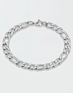 West Coast Jewelry Stainless Steel 8mm Figaro Chain Bracelet