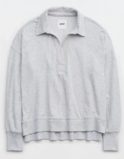 Aerie Endless Summer Polo Sweatshirt