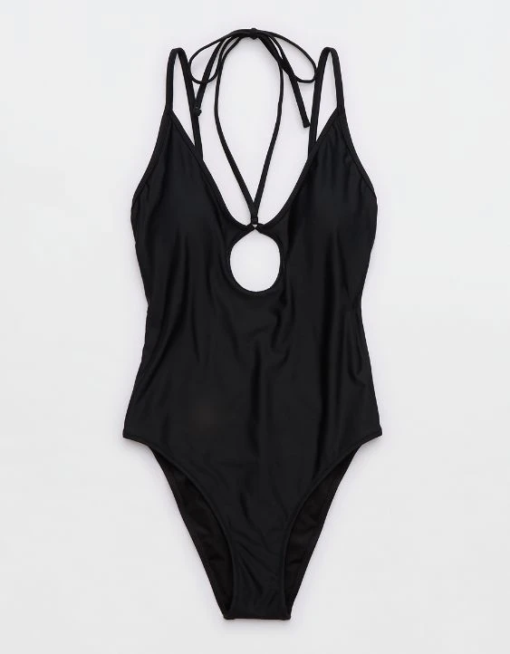 Aerie Keyhole Halter One Piece Swimsuit - Image 3