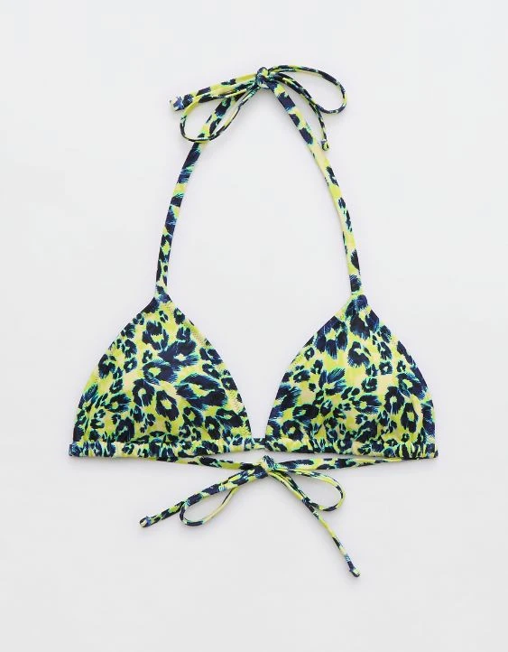 Aerie Leopard String Triangle Bikini Top - Image 3