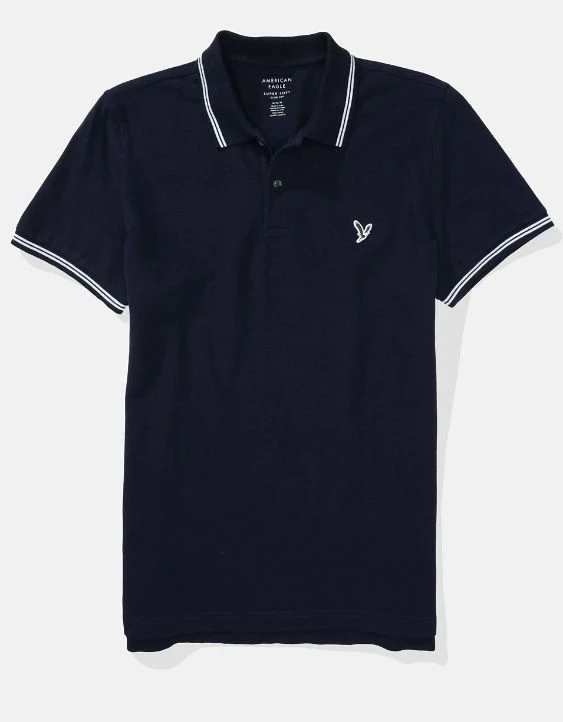 AE Super Soft Legend Slim Fit Pique Ringer Polo Shirt - Image 3