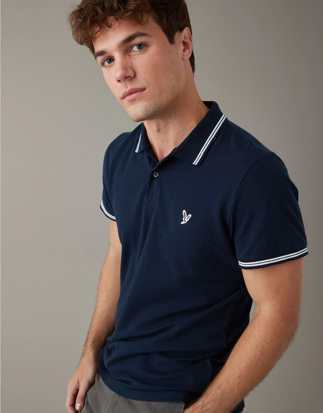 AE Super Soft Legend Slim Fit Pique Ringer Polo Shirt