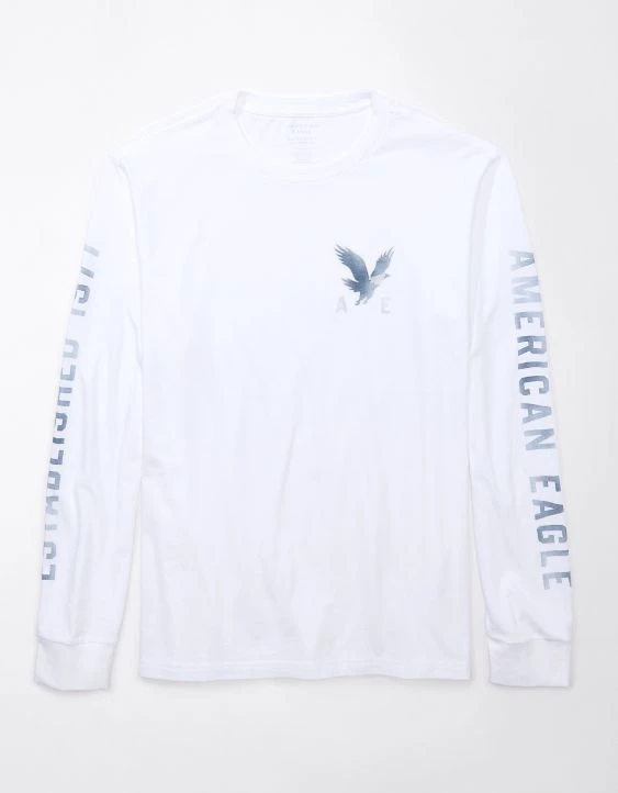 AE Super Soft Long-Sleeve Logo Graphic T-Shirt - Image 3