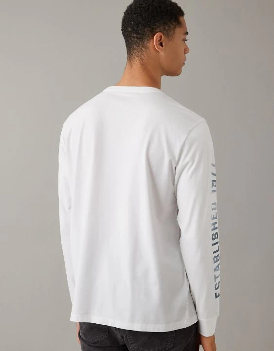 AE Super Soft Long-Sleeve Logo Graphic T-Shirt - Image 2