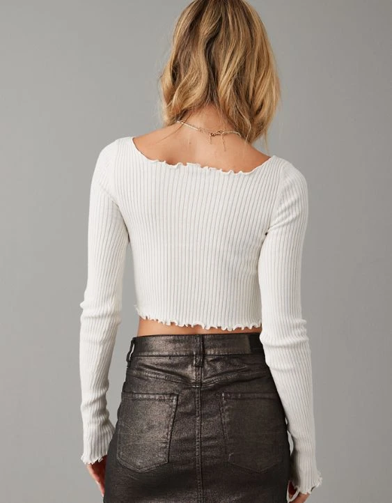 AE Cropped Boatneck Sweater - Image 2