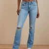 AE Stretch Low-Rise Ripped Kick Bootcut Jean