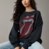 AE Oversized Halloween Rolling Stones Graphic Sweatshirt