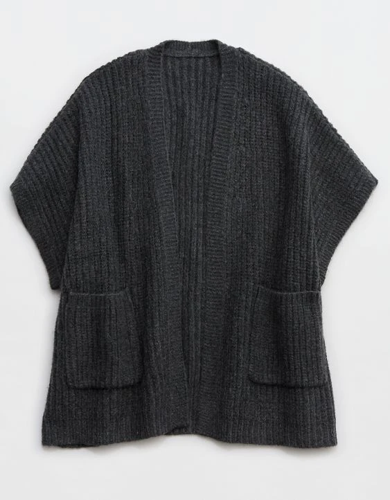 Aerie Marled Rib Sweater Cape - Image 3