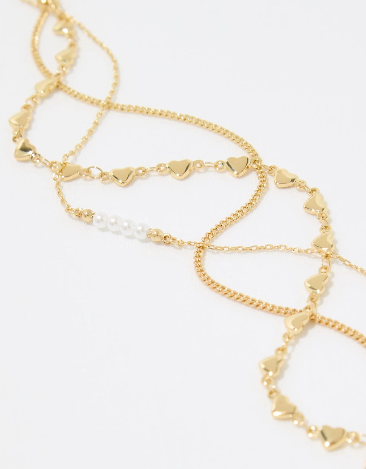 Aerie Dainty Heart And Pearl Necklace Pack - Image 2