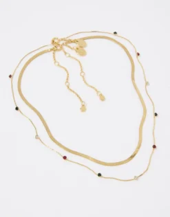 Aerie Stone Setting Drop Necklace Pack