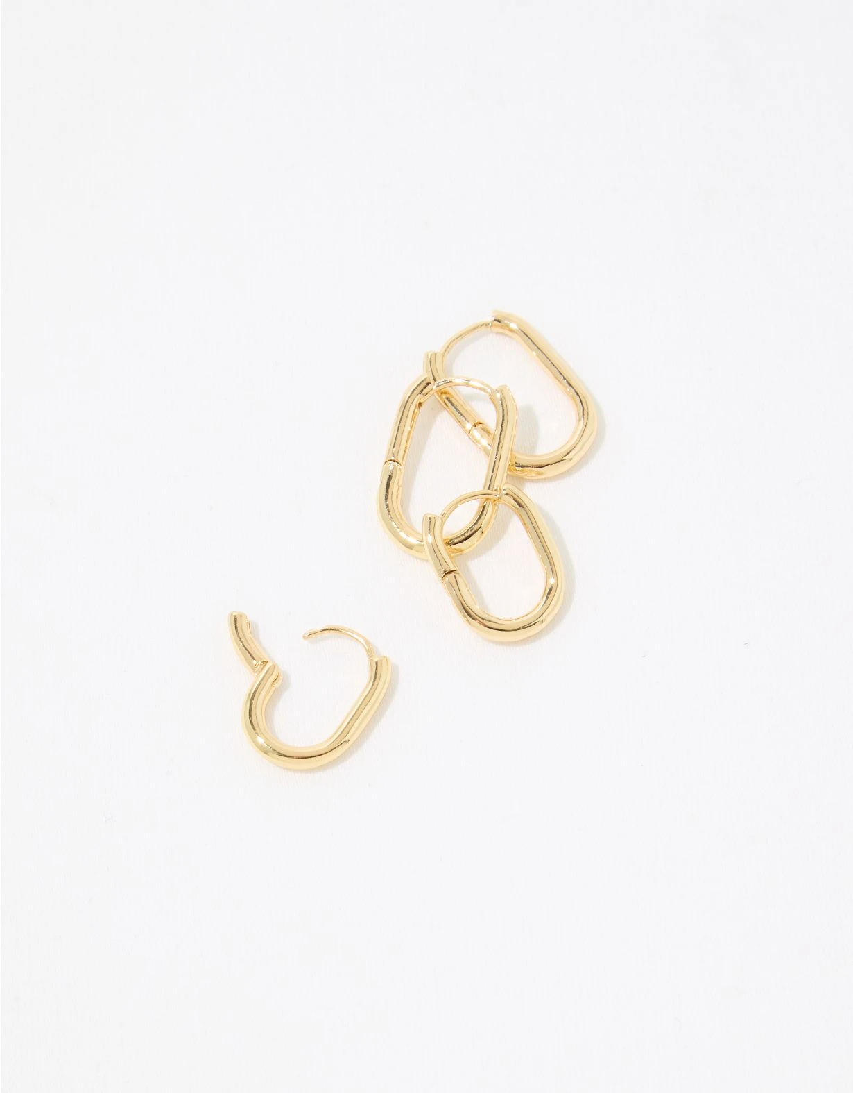 Aerie Chunky Paperclip Hoop Earring Pack - Image 2
