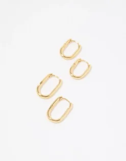 Aerie Chunky Paperclip Hoop Earring Pack