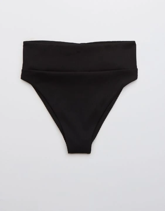 Aerie Ribbed High Cut Cheeky Bikini Bottom - Image 3