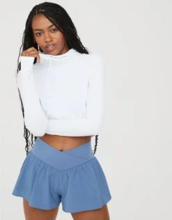 OFFLINE By Aerie Move-It Rib Mock Neck T-Shirt