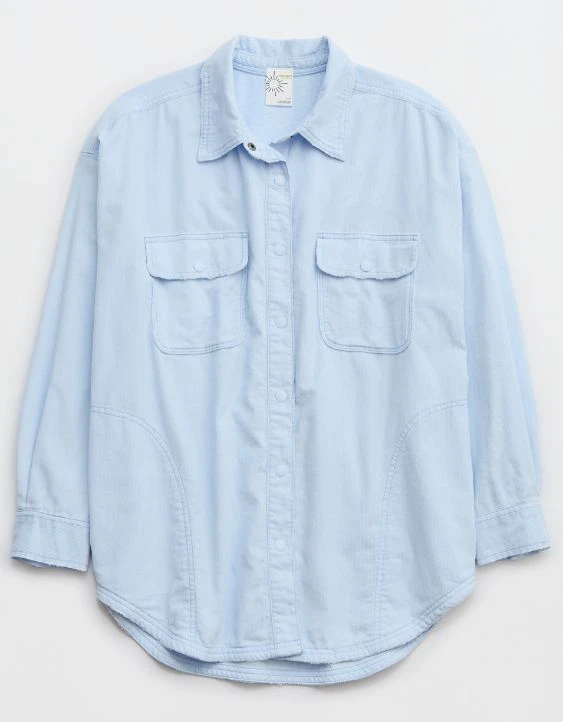 OFFLINE By Aerie Oversized Corduroy Button Up - Image 3