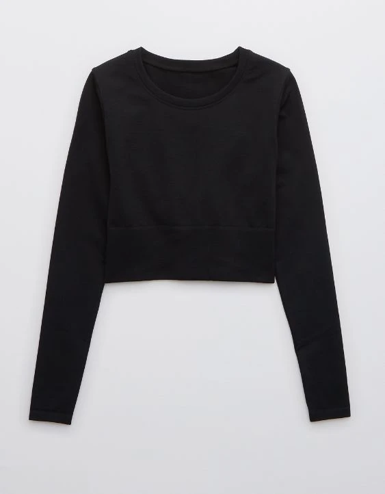 OFFLINE By Aerie Sidewalk Seamless Long Sleeve Cropped T-Shirt - Image 2