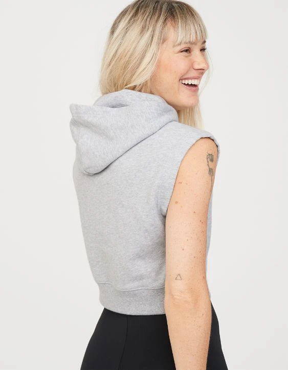 OFFLINE By Aerie Throw-Back Hoodie Vest - Image 2