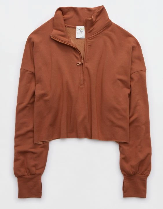 OFFLINE By Aerie OTT Fleece Quarter Zip Sweatshirt - Image 3