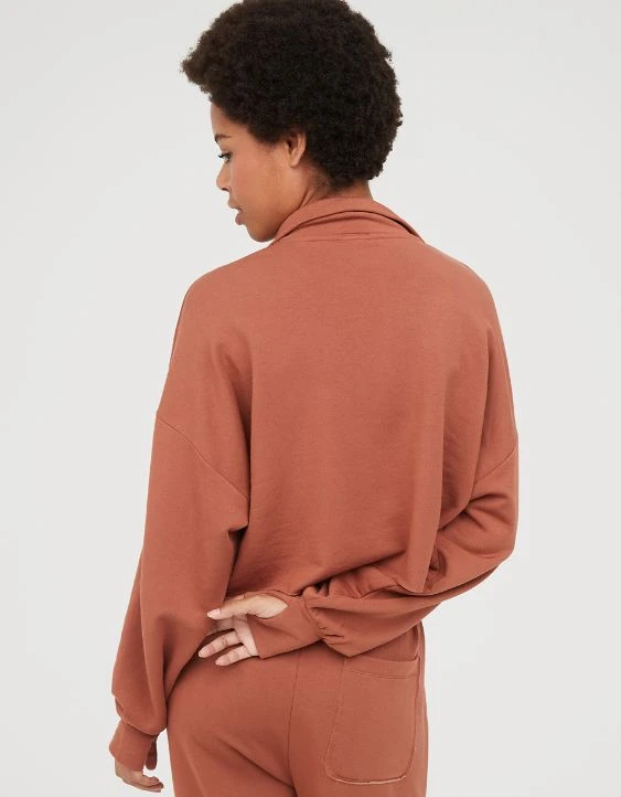 OFFLINE By Aerie OTT Fleece Quarter Zip Sweatshirt - Image 2