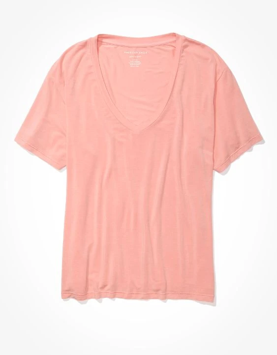 AE Oversized Soft & Sexy V-Neck T-Shirt - Image 3