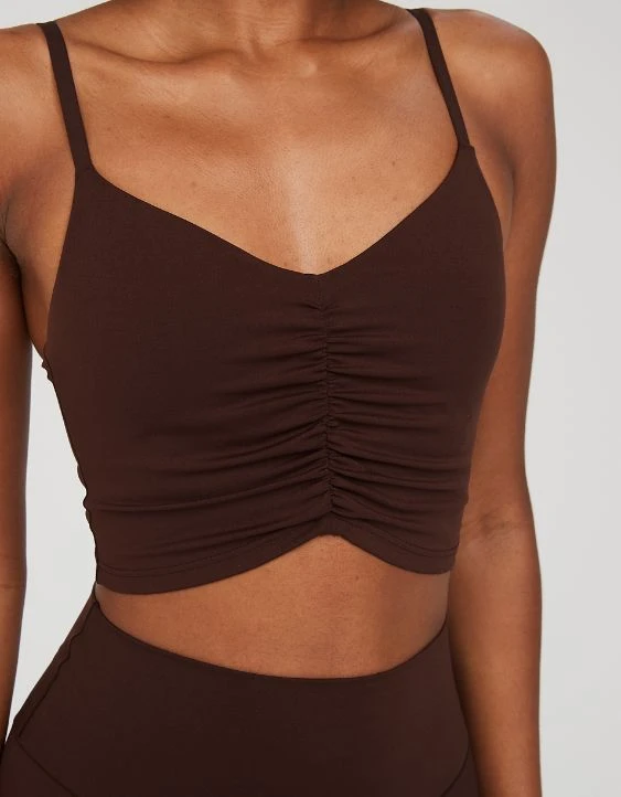 OFFLINE By Aerie Real Me Ruched Longline Sports Bra - Image 2