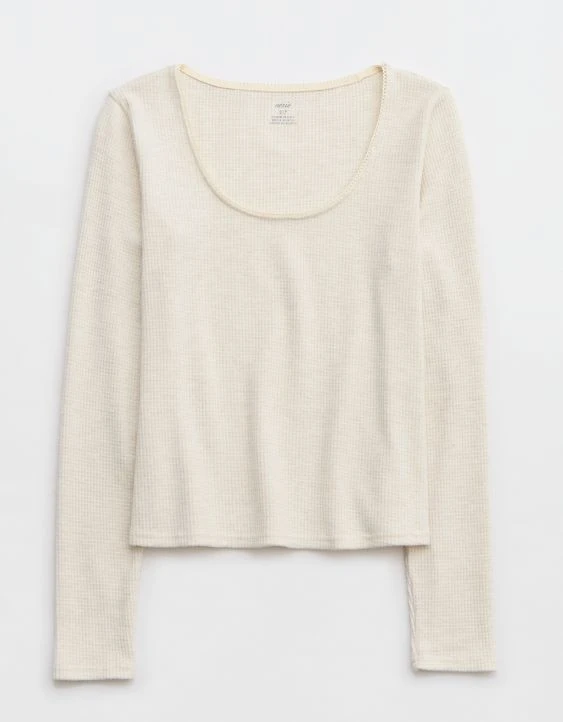 Aerie Waffle Scoop Neck Top - Image 3