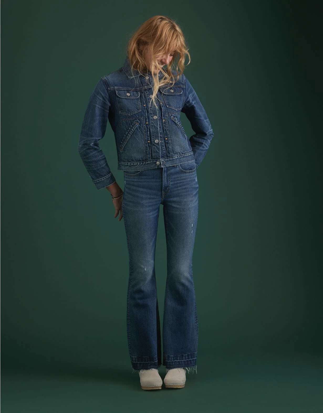 AE77 Premium Shrunken Denim Jacket