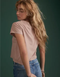 AE77 Premium Boxy Cropped Crewneck Tee