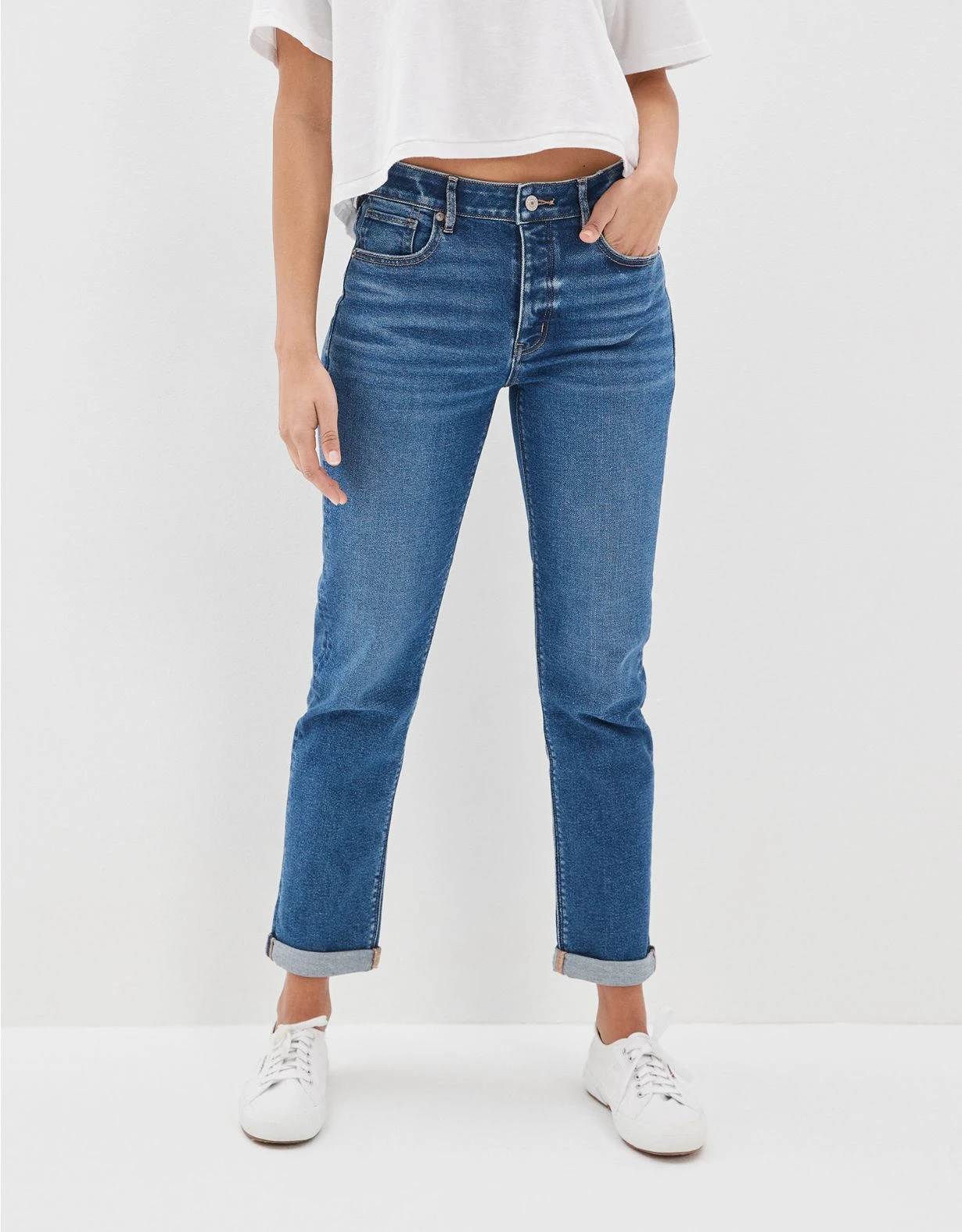 AE Stretch Low-Rise Tomgirl Jean