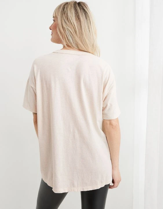 Aerie Crewneck Graphic Oversized Boyfriend T-Shirt - Image 2