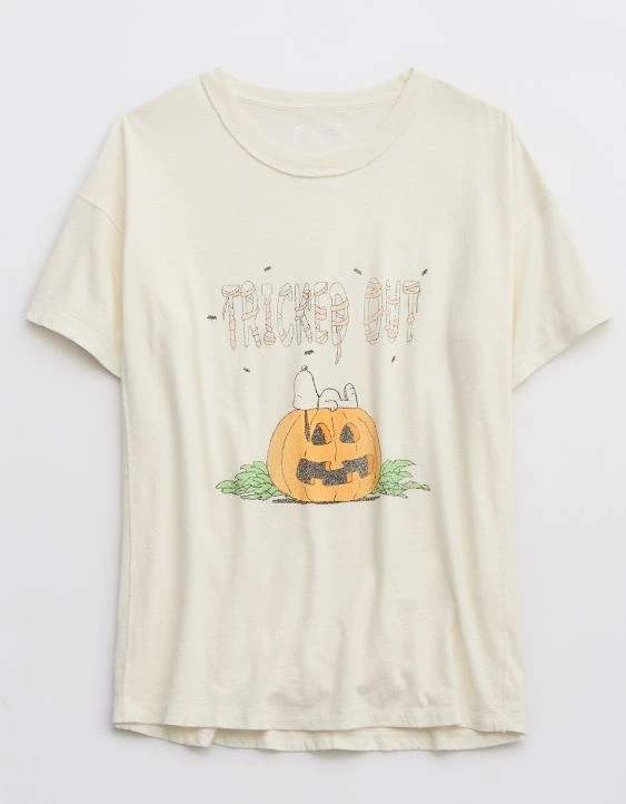 Aerie Crewneck Snoopy Graphic Oversized Boyfriend T-Shirt - Image 3